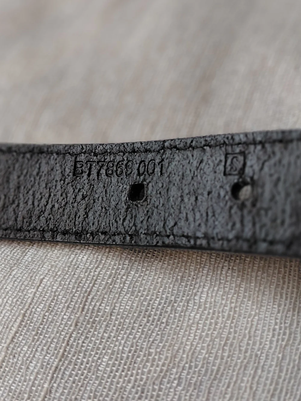 Vintage Fossil Black Braided Leather Belt Silver Ornate Buckle Small BT7869